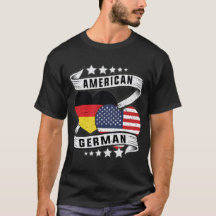 Amerikaanse Duitse vlag shirt Halfduits