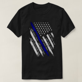 Amerikaanse dun blauwe lijnvlag T-shirt
