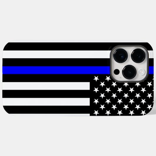 Amerikaanse dunne blauwe lijn Case-Mate iPhone case (Achterkant (horizontaal))