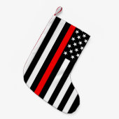 Amerikaanse dunne rode lijn kleine kerstsok (Voorkant (Hangend))