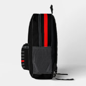 Amerikaanse dunne rode lijn symbolisch op een bedrukte rugzak (Rechts)