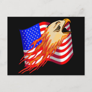 Amerikaanse Eagle Biker T shirten Gifts Briefkaart