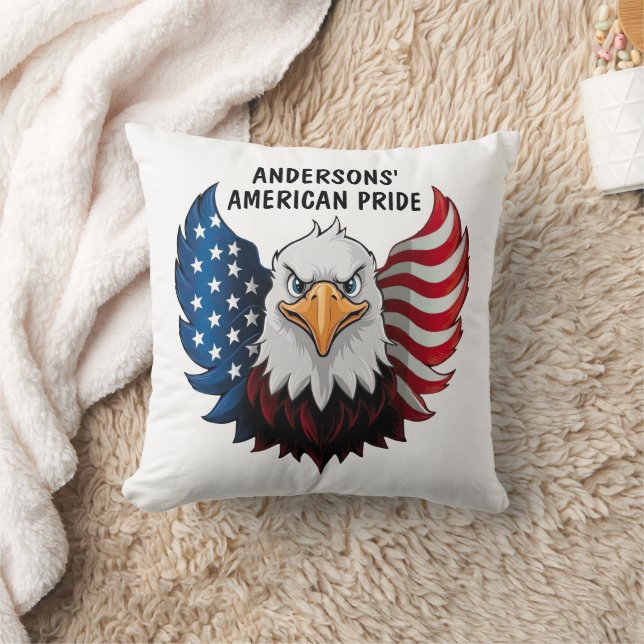 Amerikaanse Eagle Flag gepersonaliseerd Kussen (Deken)