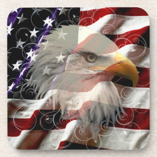 Amerikaanse Eagle Flag Onderzetters