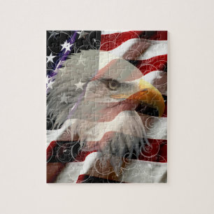 Amerikaanse Eagle Flag Puzzel