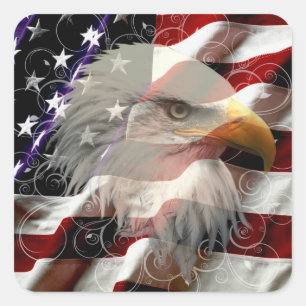 Amerikaanse Eagle Flag Stickers