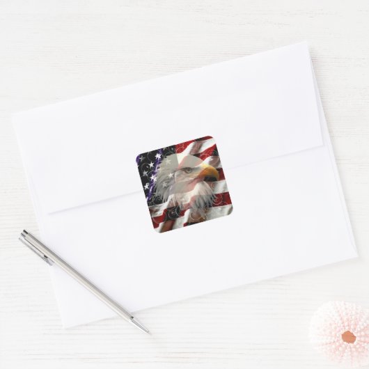 Amerikaanse Eagle Flag Stickers (Envelop)