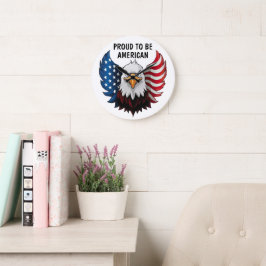 Amerikaanse Eagle Flag Wandklok