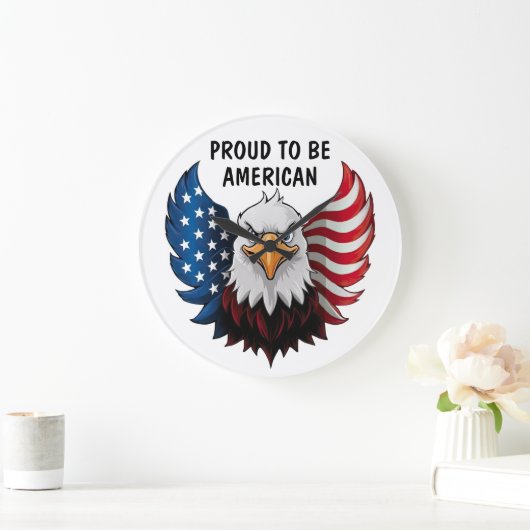 Amerikaanse Eagle Flag Wandklok (Huis)