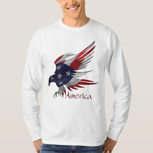 Amerikaanse Eagle M Long Slapeve T-Shirt (Voorkant)