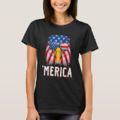 Amerikaanse Eagle Merica Mannen Vrouwen Amerikaans T-shirt (Voorkant)