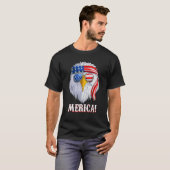 Amerikaanse Eagle Merica Mannen Vrouwen Amerikaans T-shirt (Voorkant volledig)