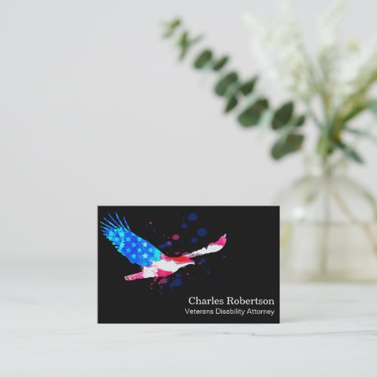 **   Amerikaanse Eagle Red White Blue USA vlag Visitekaartje (Staand voorkant)