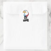 Amerikaanse Eagle Ronde Sticker (Tas)