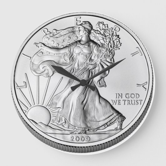 Amerikaanse Eagle Silver Bullion Coin Grote Klok (Voorkant)
