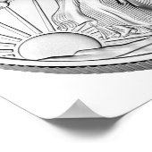 Amerikaanse Eagle Silver Bullion Coin Poster (Hoek)