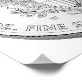 Amerikaanse Eagle Silver, niet in omloop Poster (Hoek)