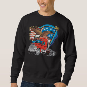 Amerikaanse Eagle Trucker Mannen Black Sweatshirt