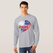 Amerikaanse Eagle Trump 2024 lange hoes T-Shirt (Voorkant volledig)