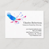 *~*   Amerikaanse Eagle USA Red White en Blue Flag Visitekaartje (Achterkant)