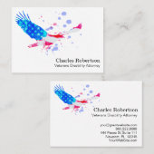 *~*   Amerikaanse Eagle USA Red White en Blue Flag Visitekaartje (Voorkant / Achterkant)