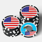 Amerikaanse Eagle vlag Amerika vlag Poker Chips (Opstapeling)