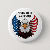 Amerikaanse Eagle Vlag Ronde Button 5,7 Cm (Voorkant)