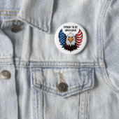 Amerikaanse Eagle Vlag Ronde Button 5,7 Cm (In situ)