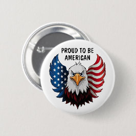 Amerikaanse Eagle Vlag Ronde Button 5,7 Cm