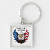 Amerikaanse Eagle Vlag Sleutelhanger (Voorkant)