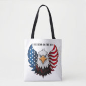 Amerikaanse Eagle Vlag Tote Bag (Voorkant)
