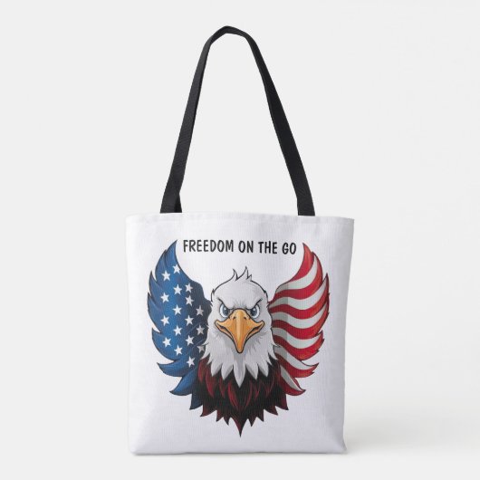 Amerikaanse Eagle Vlag Tote Bag (Achterkant)