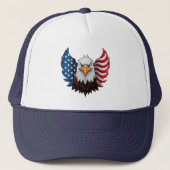 Amerikaanse Eagle Vlag Trucker Pet (Voorkant)