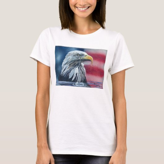 Amerikaanse Eagle Weep for Country Womens T-Shirt (Voorkant)