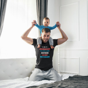 Amerikaanse Echtgenoot Vader Held Veteraan   Patri T-shirt