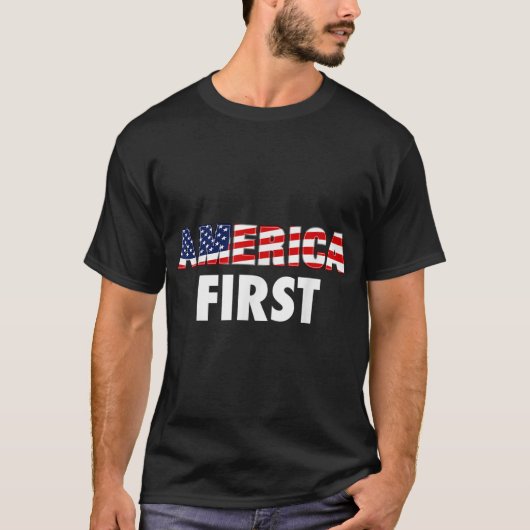 Amerikaanse eerste Amerikaanse vlagbedrijf T-shirt (Voorkant)
