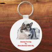 Amerikaanse eerste hondDe Indische Indische Indisc Sleutelhanger (Voorkant)