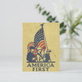 Amerikaanse eerste patriotten Amerikaanse vlag  te Briefkaart (Staand voorkant)