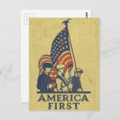 Amerikaanse eerste patriotten Amerikaanse vlag  te Briefkaart (Voorkant / Achterkant)