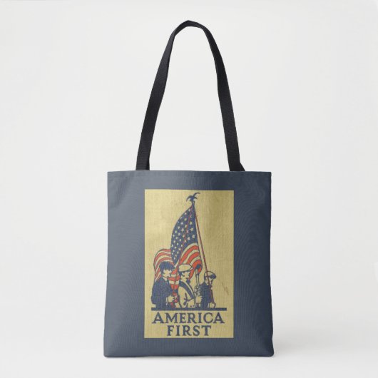 Amerikaanse eerste patriotten Amerikaanse vlag VS Tote Bag (Voorkant)