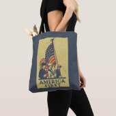 Amerikaanse eerste patriotten Amerikaanse vlag VS Tote Bag (Dichtbij)