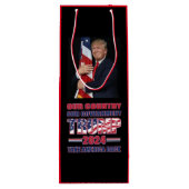 Amerikaanse eerste troef 2024 wijn cadeautas (Achterkant)