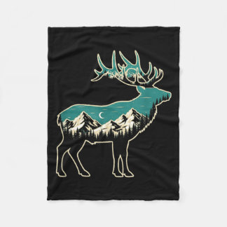 Amerikaanse eland liefhebber vader retro jacht fleece deken