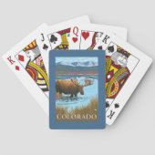 Amerikaanse elanden DrinkingColorado Pokerkaarten (Achterkant)