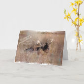 Amerikaanse elanden van Wenskaart Tetons Kaart (Gele Bloem)