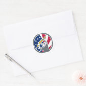 Amerikaanse elektricien VS vlag icoon Vierkante Sticker (Envelop)