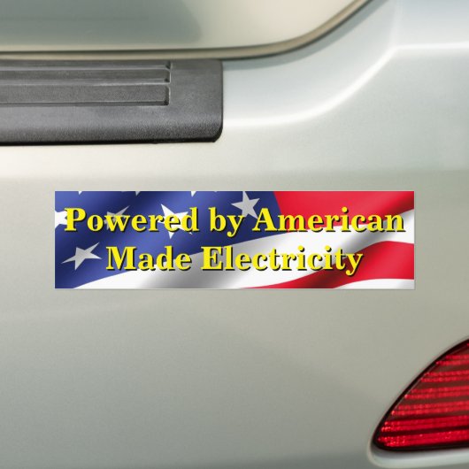 Amerikaanse elektriciteit voor mijn EV Bumpersticker (Op auto)