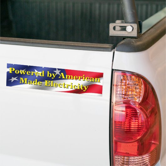 Amerikaanse elektriciteit voor mijn EV Bumpersticker (Op Truck)