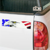 AMERIKAANSE ELLE EN VLAG BUMPERSTICKER (Op Truck)