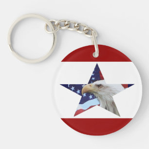 AMERIKAANSE ELLE PATRIOTISCHE SLEUTELHANGER